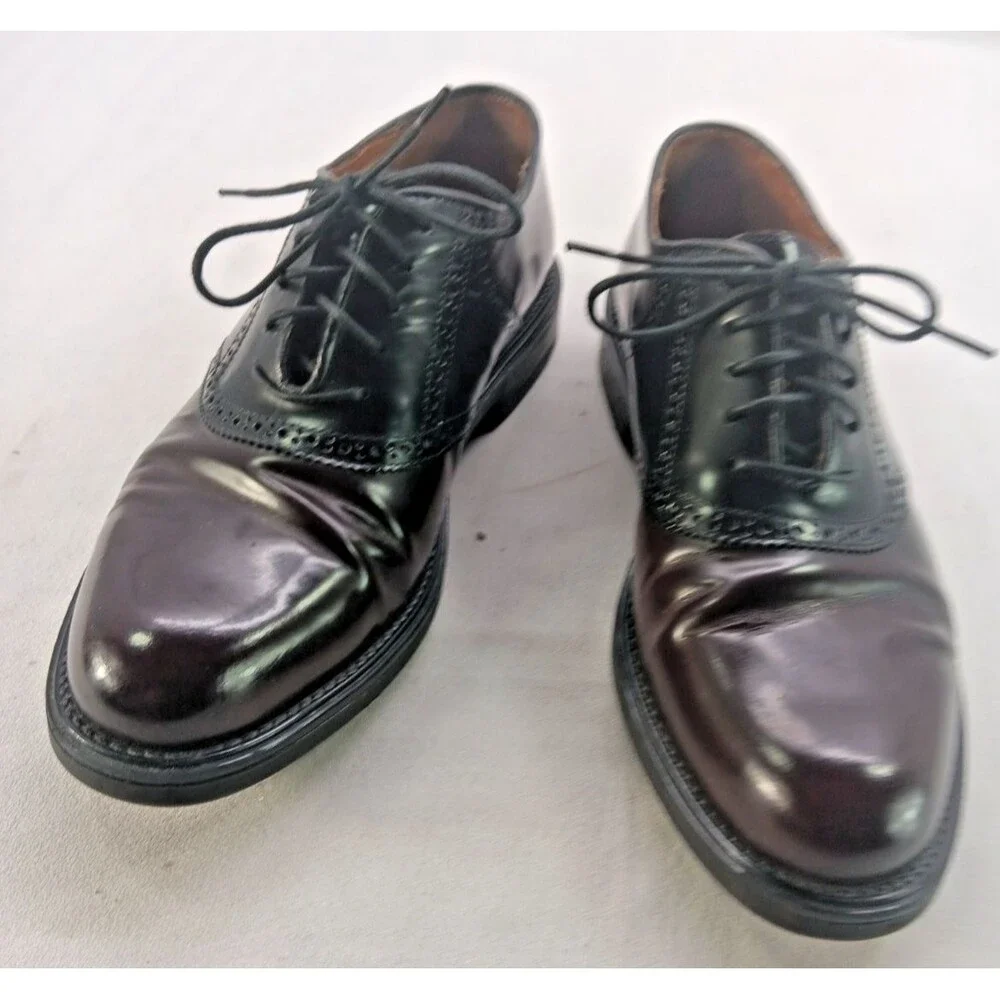 Bostonian Impression Dress Saddle Dress Shoes Men's Size 10.5 D Burgundy/Black